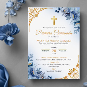 Primera Comunion Invitacion First Holy Communion Invitation