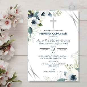 Primera Comunion Invitacion First Holy Communion Invitation