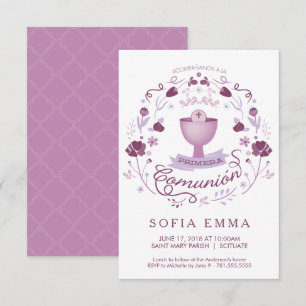 Primera Comunión Invitación - Spanish, Girl's Invitation