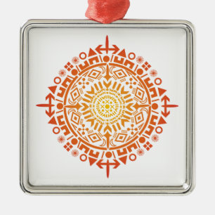 Primitive art-Sun custom ornament