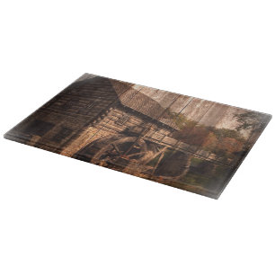 Primitive Barn Wood farmhouse mill water wheel Cutting Board
