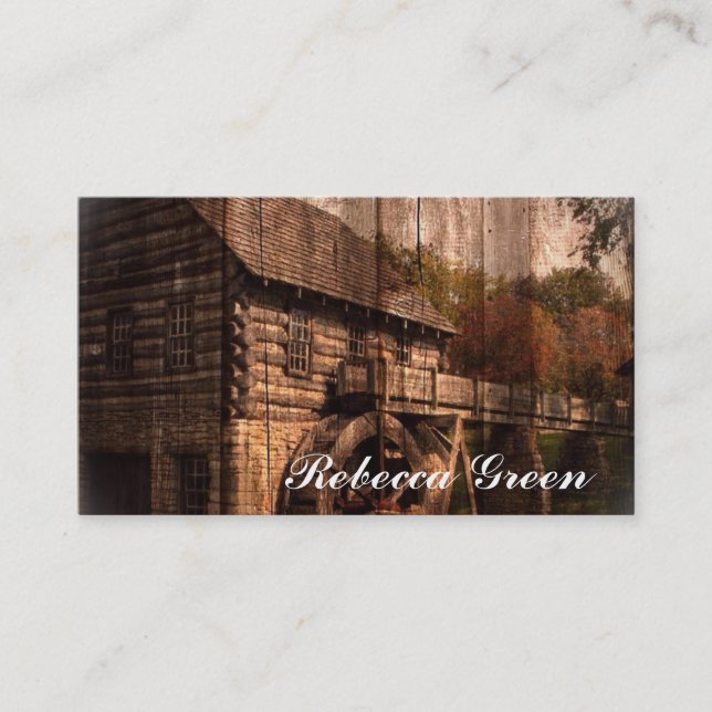 Primitive Barn Wood farmhouse wedding Business Card (Front)
