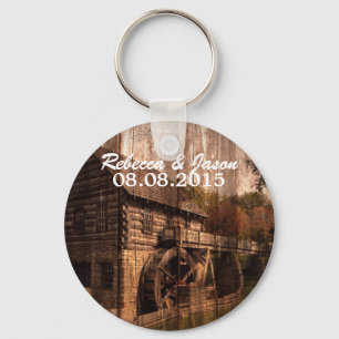 Primitive Barn Wood farmhouse wedding Key Ring