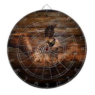 Primitive Barn wood Western Country waterfowl Loon Dartboard