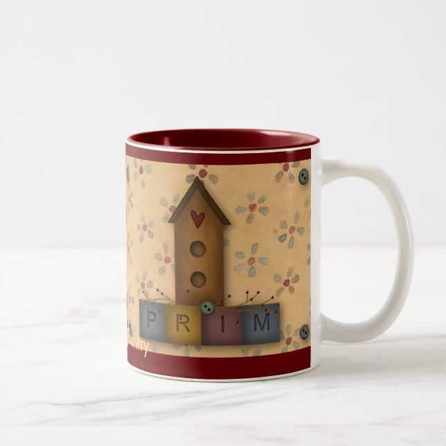 Primitive Birdhouse Mug (Right)