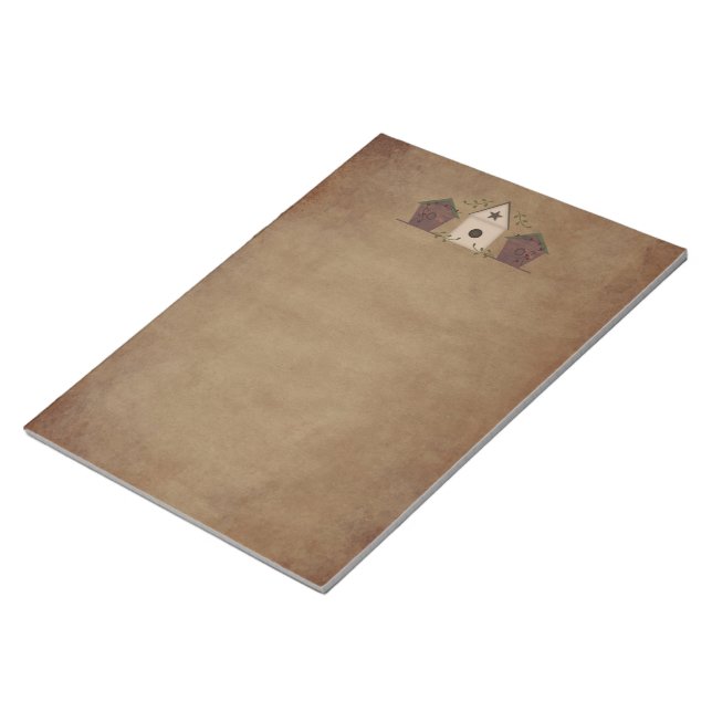 Primitive Birdhouses Large Notepad (Angled)