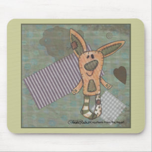 Primitive Bunny Mouse Pad
