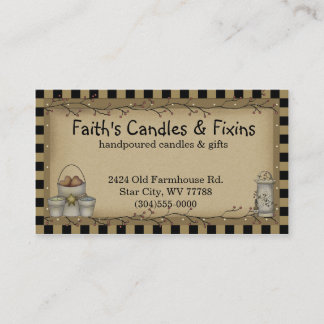 Primitive Candles & Fixins Primitive Business Card