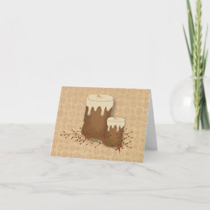 Primitive Candles Note Card