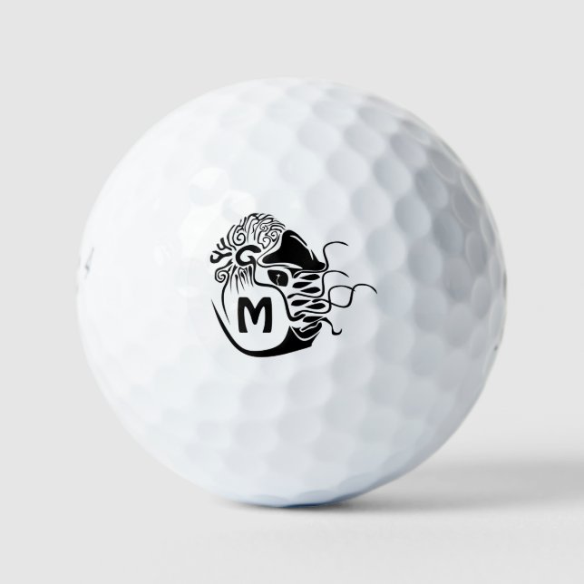 Primitive Chambered Nautilus Monogram Golf Balls (Front)