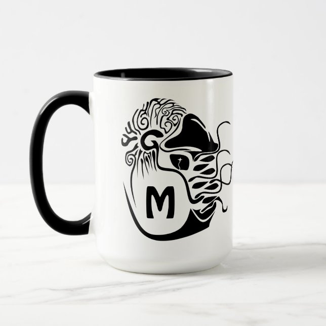 Primitive Chambered Nautilus Monogram Mug (Left)