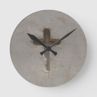 Primitive Christian Cross customise favourite Round Clock