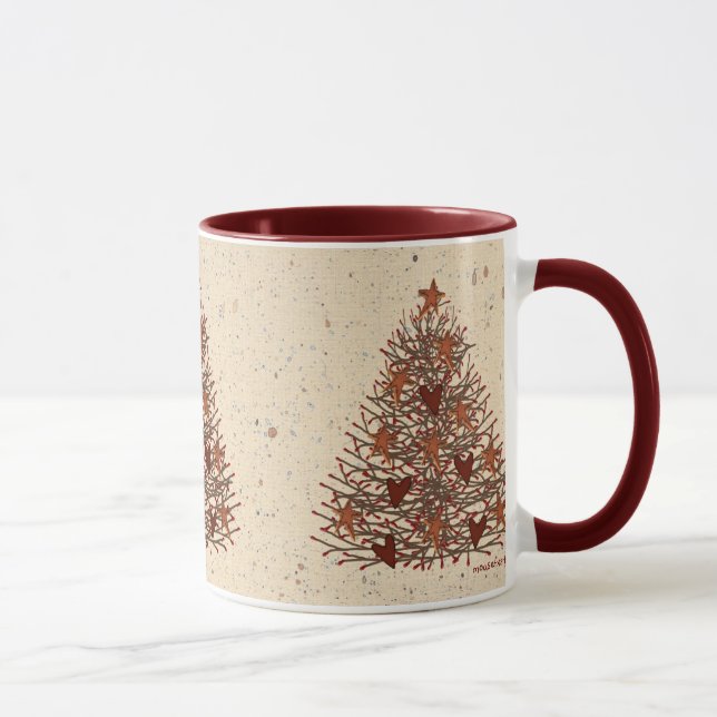 Primitive Christmas Tree Mug (Right)