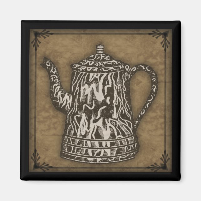 Primitive Coffee Pot Magnet. Magnet (Front)