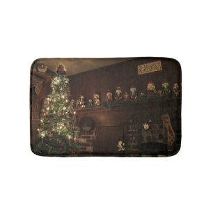 Primitive Colonial Country Christmas Holiday Bath Mat