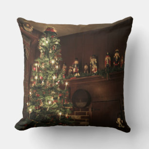 Primitive Colonial Country Christmas Holiday Cushion