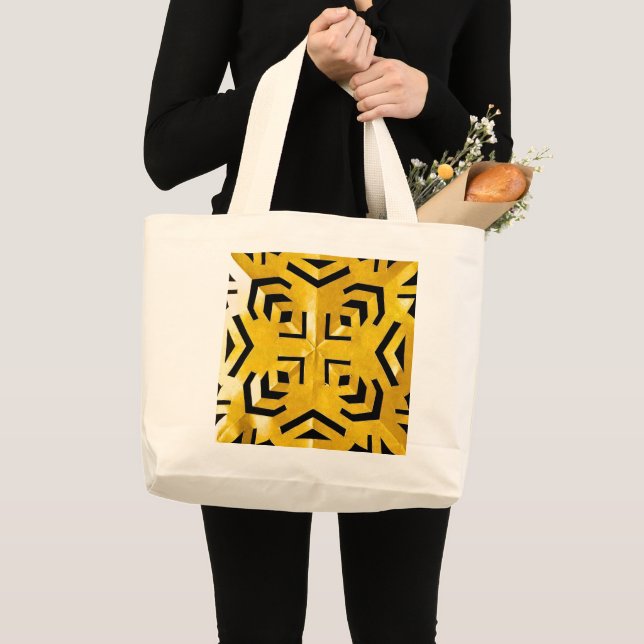 Primitive Conctellation Abstract Geometric Large Tote Bag (Front (Product))