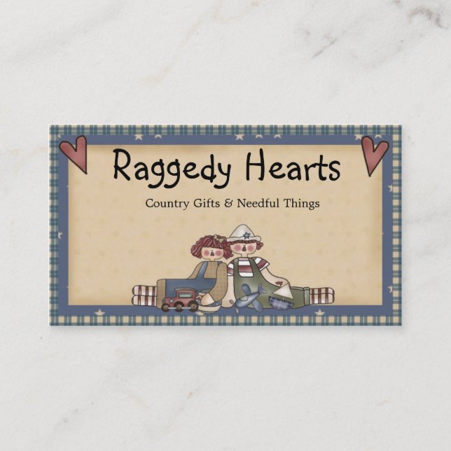 Primitive Country Dolls Address Label Business Card (Front)