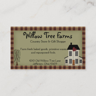 Primitive Country Farmhouse Business Card