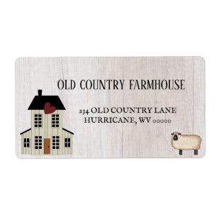 Primitive Country Rustic Old Farmhouse Sheep 