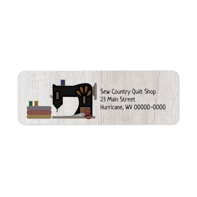 Primitive Country Sewing Quilting Return Address Return Address Label (Front)