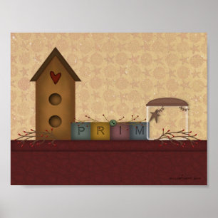 Primitive Country Shelf Print