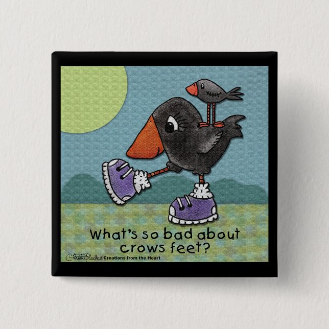 Primitive Crows- Crows Feet 15 Cm Square Badge (Front)