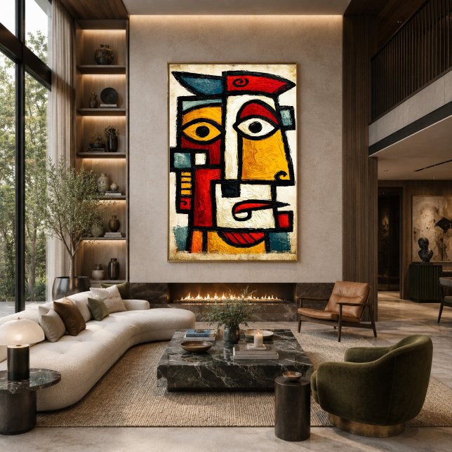 Primitive Cubist Character 1 Bold Abstract Art Poster (Creator Uploaded)