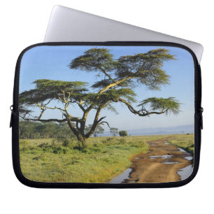 Primitive dirt road and acacia tree, Lake Nakuru Laptop Sleeve