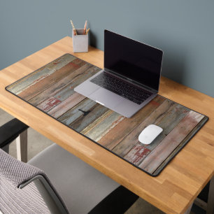 primitive farmhouse western country barn wood desk mat