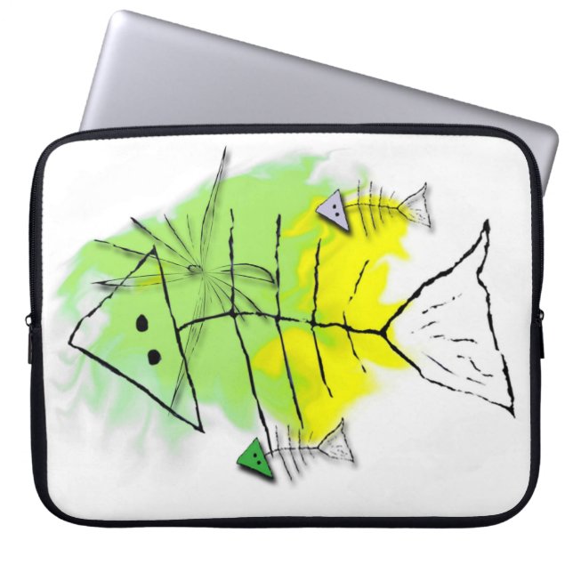 Primitive Fish Laptop Sleeve (Front)