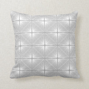 Primitive Geometric Strings in Grey and White Cushion