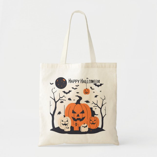 Primitive Halloween Tote Bag (Front)