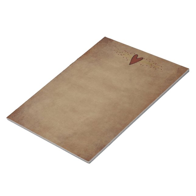 Primitive Heart Large Notepad (Angled)