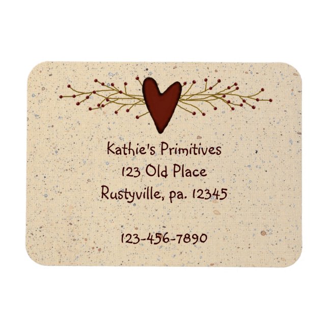 Primitive Heart Premium Magnet (Horizontal)