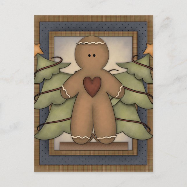 Primitive Holiday Postcard (Front)