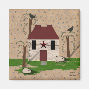 Primitive House Magnet