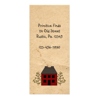 Primitive House Rack Card Book Mark