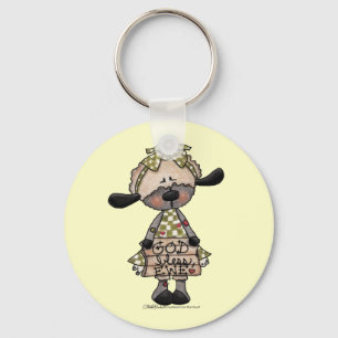 Primitive Lamb-God Bless Ewe Key Ring