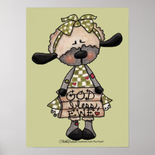 Primitive Lamb-God Bless Ewe Poster
