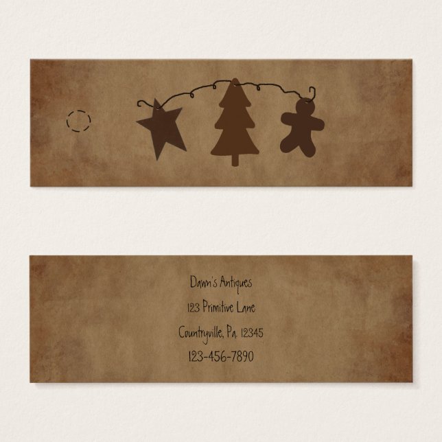 Primitive Ornaments Hang Tag (Front & Back)