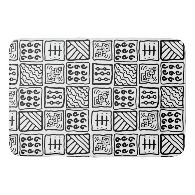 Primitive Pattern  Bath Mat (Front)