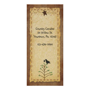 Primitive Pine Tree Rack Card