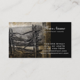 Primitive rural west country Rustic Farm Fence Business Card
