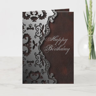 primitive rustic Western Country paisley pattern Card