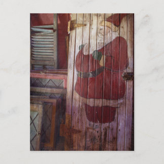 Primitive Santa Claus Holiday Postcard