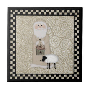 Primitive Santa Tile