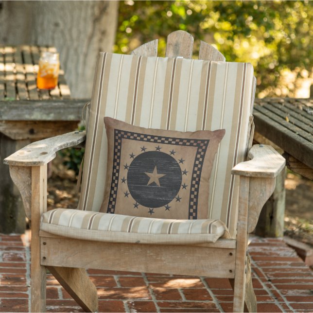 Primitive Star Outdoor Pillow (Chair)