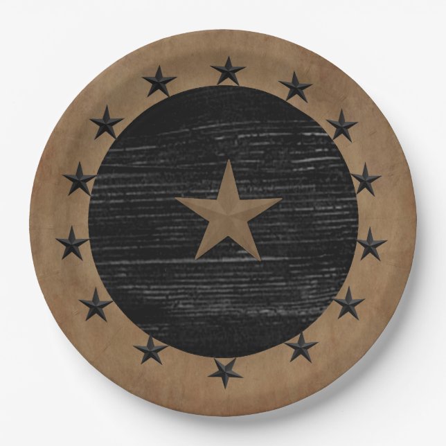 Primitive Star Paper Plate (Front)