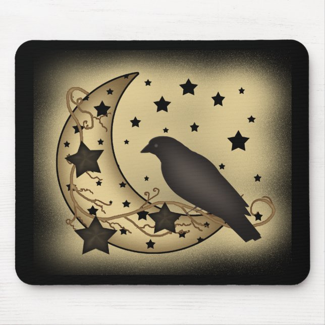 Primitive Starlight Crow Mousepad (Front)